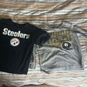 Steelers Kids T-Shirt Set - Black and Gray